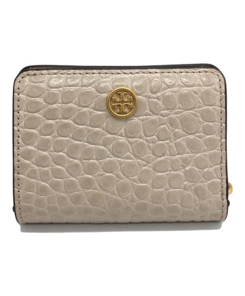 TORY BURCH（トリーバーチ）TORY BURCH (トリーバーチ) WALKER EMBOSSED NANO CHAIN WALLET ベージュの古着・服飾アイテム