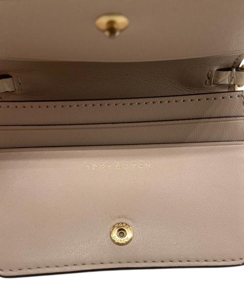 TORY BURCH（トリーバーチ）TORY BURCH (トリーバーチ) WALKER EMBOSSED NANO CHAIN WALLET ベージュの古着・服飾アイテム