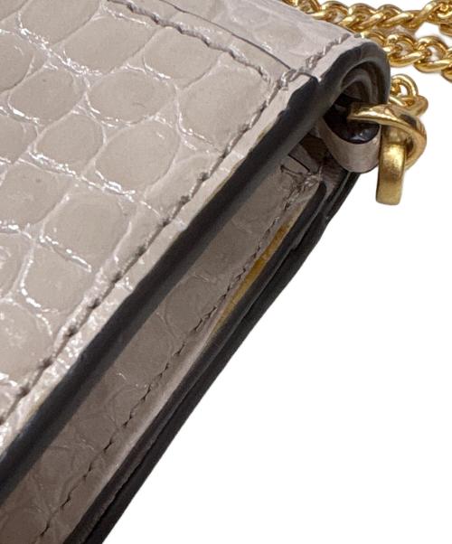 TORY BURCH（トリーバーチ）TORY BURCH (トリーバーチ) WALKER EMBOSSED NANO CHAIN WALLET ベージュの古着・服飾アイテム