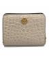TORY BURCH (トリーバーチ) WALKER EMBOSSED NANO CHAIN WALLET ベージュ：7000円