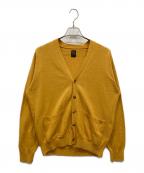 BATONERバトナ―）の古着「SILK V NECK CARDIGAN」｜イエロー