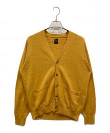 BATONER（バトナ―）の古着「SILK V NECK CARDIGAN」｜イエロー
