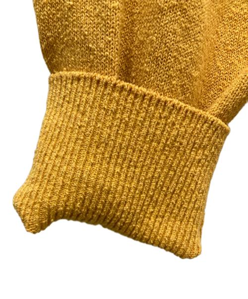 BATONER（バトナ―）BATONER (バトナ―) SILK V NECK CARDIGAN イエロー サイズ:SIZE 2の古着・服飾アイテム