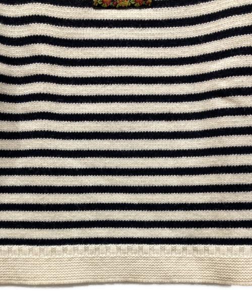 dahl'ia（ダリア）dahl'ia (ダリア) ノルディックボーダー ニット ホワイト×ネイビー サイズ:SIZE Freeの古着・服飾アイテム