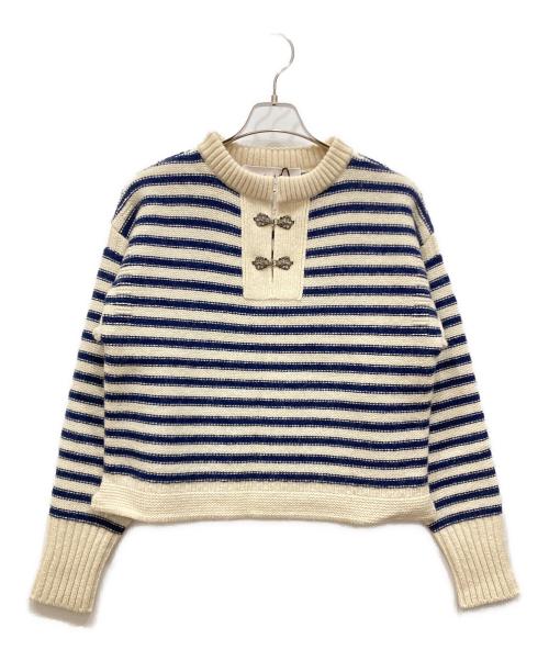 dahl'ia（ダリア）dahl'ia (ダリア) チロリアンセーター ホワイト×ブルー サイズ:SIZE Freeの古着・服飾アイテム