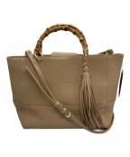 TREASURE TOPKAPIトレジャートプカピ）の古着「バンブーハンドル 2way ショルダーバッグ」｜ブラウン