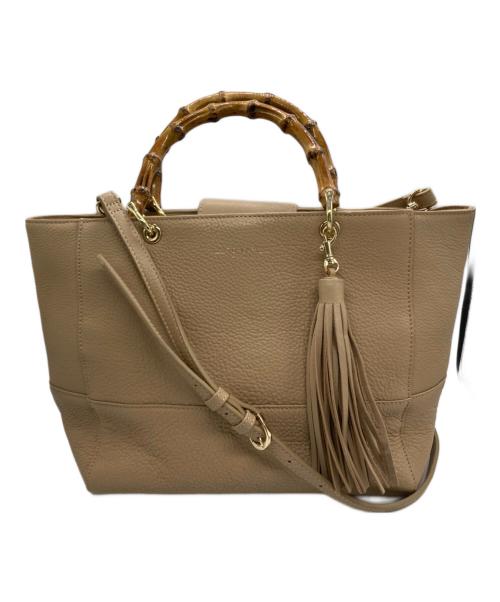 TREASURE TOPKAPI（トレジャートプカピ）TREASURE TOPKAPI (トレジャートプカピ) バンブーハンドル 2way ショルダーバッグ ブラウンの古着・服飾アイテム