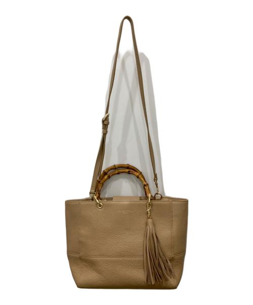 TREASURE TOPKAPI（トレジャートプカピ）TREASURE TOPKAPI (トレジャートプカピ) バンブーハンドル 2way ショルダーバッグ ブラウンの古着・服飾アイテム