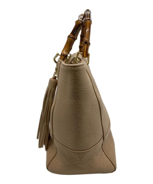 TREASURE TOPKAPI（トレジャートプカピ）TREASURE TOPKAPI (トレジャートプカピ) バンブーハンドル 2way ショルダーバッグ ブラウンの古着・服飾アイテム