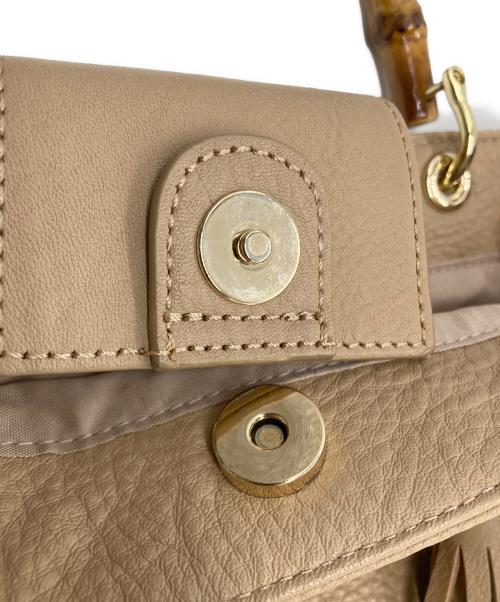 TREASURE TOPKAPI（トレジャートプカピ）TREASURE TOPKAPI (トレジャートプカピ) バンブーハンドル 2way ショルダーバッグ ブラウンの古着・服飾アイテム