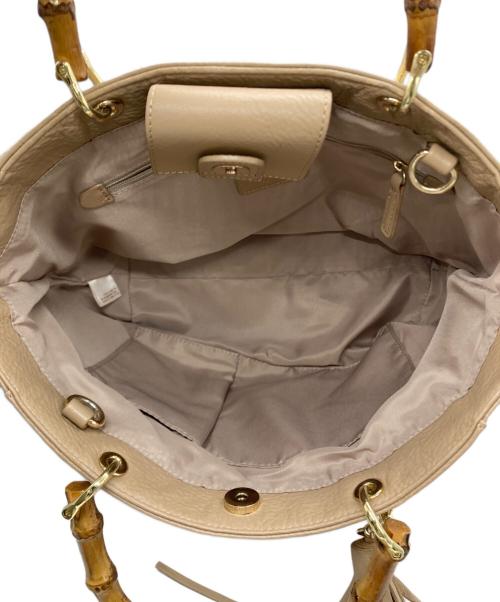 TREASURE TOPKAPI（トレジャートプカピ）TREASURE TOPKAPI (トレジャートプカピ) バンブーハンドル 2way ショルダーバッグ ブラウンの古着・服飾アイテム