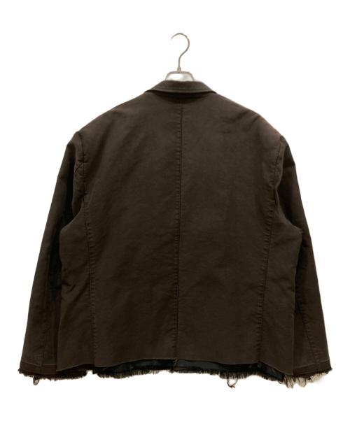 doublet（ダブレット）doublet (ダブレット) OVERSIZED DAMAGE TAILORED JACKET ブラウン サイズ:SIZE Mの古着・服飾アイテム