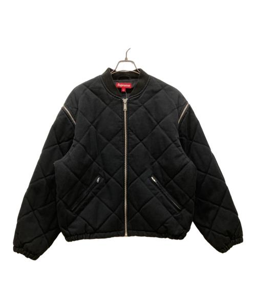 SUPREME（シュプリーム）Supreme (シュプリーム) Zip-Off Sleeve Quilted Bomber Jacket ブラック サイズ:SIZE Lの古着・服飾アイテム