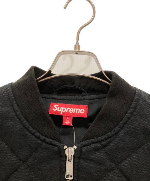 SUPREME（シュプリーム）Supreme (シュプリーム) Zip-Off Sleeve Quilted Bomber Jacket ブラック サイズ:SIZE Lの古着・服飾アイテム