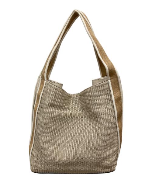 GIANNI CHIARINI（ジャンニ キアリーニ）GIANNI CHIARINI (ジャンニ キアリーニ) ラフィアトートバッグ ベージュの古着・服飾アイテム