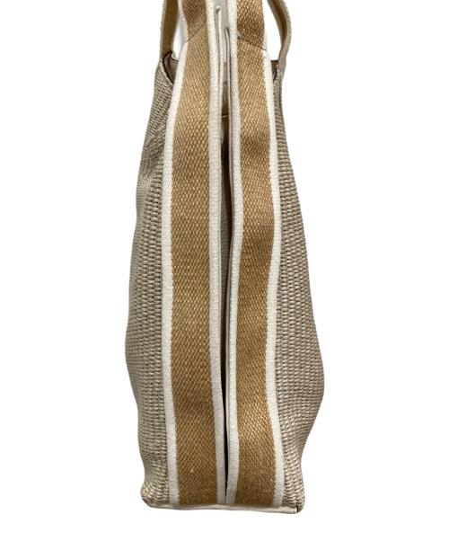 GIANNI CHIARINI（ジャンニ キアリーニ）GIANNI CHIARINI (ジャンニ キアリーニ) ラフィアトートバッグ ベージュの古着・服飾アイテム