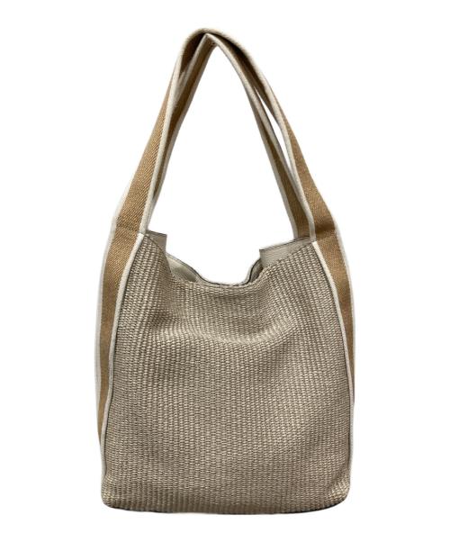 GIANNI CHIARINI（ジャンニ キアリーニ）GIANNI CHIARINI (ジャンニ キアリーニ) ラフィアトートバッグ ベージュの古着・服飾アイテム