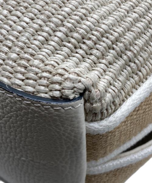 GIANNI CHIARINI（ジャンニ キアリーニ）GIANNI CHIARINI (ジャンニ キアリーニ) ラフィアトートバッグ ベージュの古着・服飾アイテム