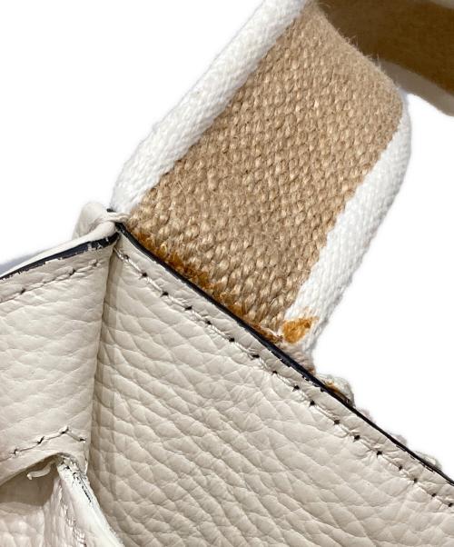 GIANNI CHIARINI（ジャンニ キアリーニ）GIANNI CHIARINI (ジャンニ キアリーニ) ラフィアトートバッグ ベージュの古着・服飾アイテム