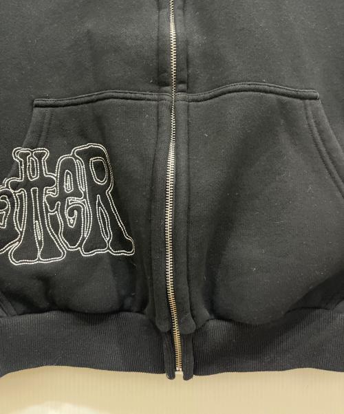 BUTTER GOODS（バターグッズ）BUTTER GOODS (バターグッズ) ブロッチジップスルーフーディー　Blotch Zip Thru Hood ブラック サイズ:SIZE XLの古着・服飾アイテム