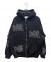 BUTTER GOODS（バターグッズ）の古着「ブロッチジップスルーフーディー　Blotch Zip Thru Hood」｜ブラック
