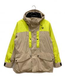 GOLDWIN（ゴールドウイン）の古着「2トーン カラー ワーク ポケット ジャケット スキーウェア」｜ベージュ×イエロー