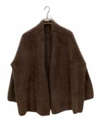 Nobleノーブル）の古着「ファーニットパフカーディガン2」｜ブラウン
