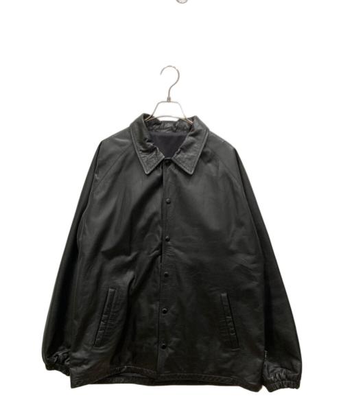 BLUCO WORK GARMENT（ブルコ ワーク ガーメント）BLUCO WORK GARMENT (ブルコ ワーク ガーメント) カウレザーコーチジャケット ブラック サイズ:Ⅼの古着・服飾アイテム