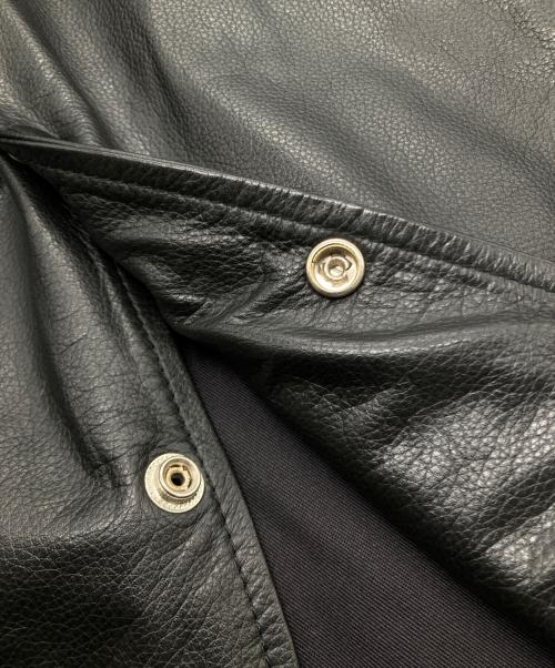 BLUCO WORK GARMENT（ブルコ ワーク ガーメント）BLUCO WORK GARMENT (ブルコ ワーク ガーメント) カウレザーコーチジャケット ブラック サイズ:Ⅼの古着・服飾アイテム