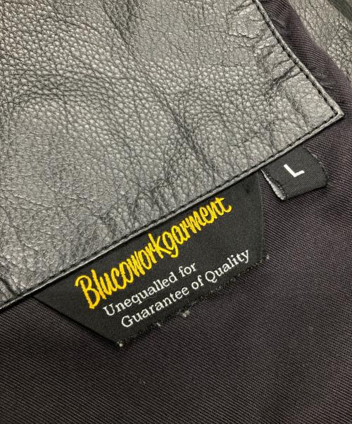 BLUCO WORK GARMENT（ブルコ ワーク ガーメント）BLUCO WORK GARMENT (ブルコ ワーク ガーメント) カウレザーコーチジャケット ブラック サイズ:Ⅼの古着・服飾アイテム