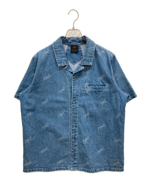 JORDAN（ジョーダン）JORDAN (ジョーダン) オールオーバー プリント ウィメンズ ウーブン トップ インディゴ サイズ:SIZE XLの古着・服飾アイテム