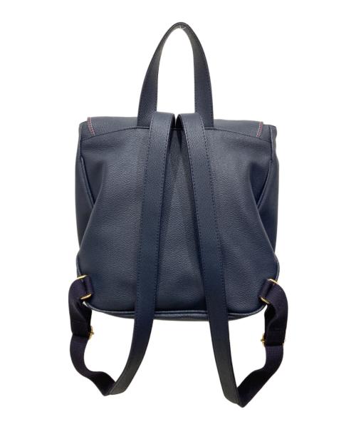 KITAMURA（キタムラ）KITAMURA (キタムラ) レザーリュック ネイビーの古着・服飾アイテム