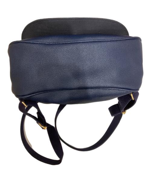 KITAMURA（キタムラ）KITAMURA (キタムラ) レザーリュック ネイビーの古着・服飾アイテム