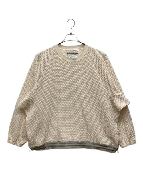 WHITE MOUNTAINEERING（ホワイトマウンテ二アニング）WHITE MOUNTAINEERING (ホワイトマウンテ二アニング) OVER SIZED RAGLAN SLEEVE PULLOVER アイボリー サイズ:SIZE 1の古着・服飾アイテム