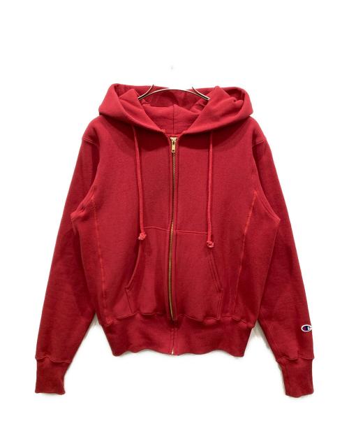 Champion REVERSE WEAVE（チャンピオン リバース ウィーブ）Champion REVERSE WEAVE (チャンピオン リバース ウィーブ) ZIP HOODED SWEAT SHIRT レッド サイズ:SIZE Sの古着・服飾アイテム