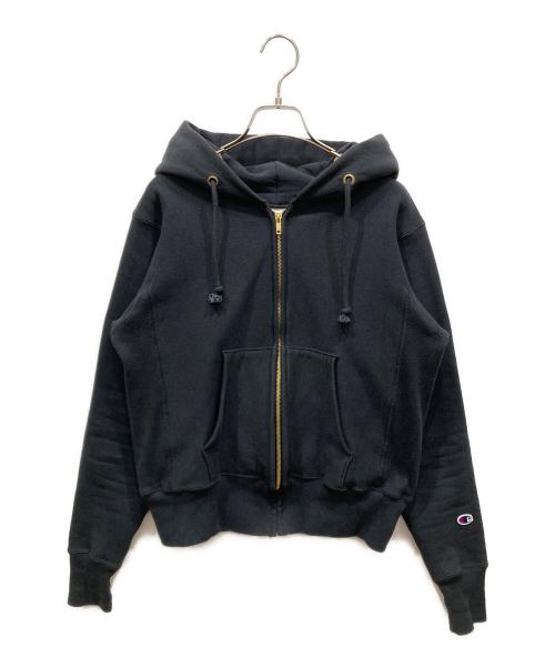 Champion REVERSE WEAVE（チャンピオン リバース ウィーブ）Champion REVERSE WEAVE (チャンピオン リバース ウィーブ) ZIP HOODED SWEAT SHIRT ブラック サイズ:SIZE Sの古着・服飾アイテム