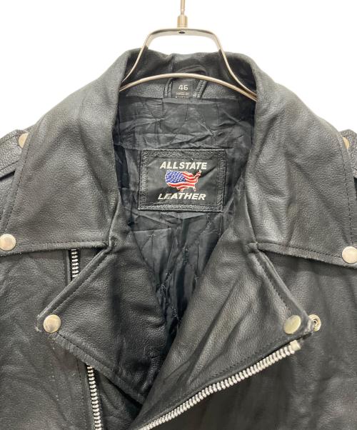 ALLSTATE LEATHER（オールステイトレザー）ALLSTATE LEATHER (オールステイトレザー) ダブルライダースジャケット ブラック サイズ:46の古着・服飾アイテム