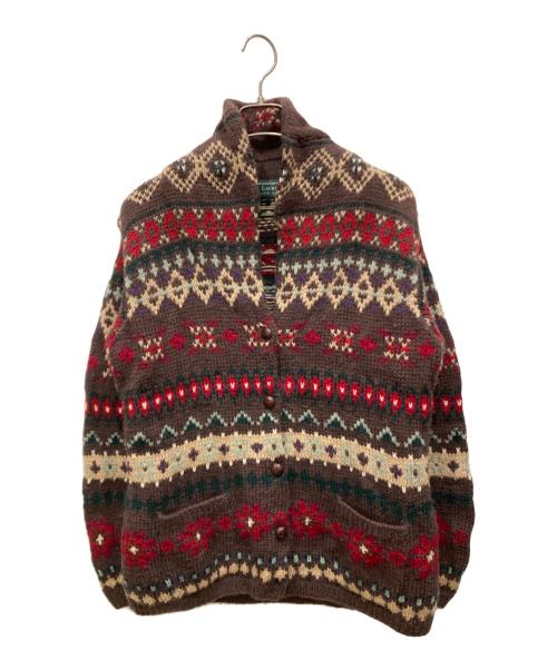 LAUREN RALPH LAUREN（ローレンラルフローレン）LAUREN RALPH LAUREN (ローレンラルフローレン) ショールカラーカーディガン ブラウン サイズ:不明の古着・服飾アイテム