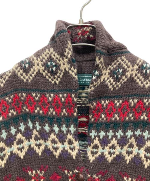 LAUREN RALPH LAUREN（ローレンラルフローレン）LAUREN RALPH LAUREN (ローレンラルフローレン) ショールカラーカーディガン ブラウン サイズ:不明の古着・服飾アイテム