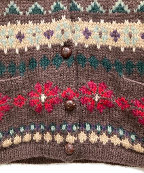 LAUREN RALPH LAUREN（ローレンラルフローレン）LAUREN RALPH LAUREN (ローレンラルフローレン) ショールカラーカーディガン ブラウン サイズ:不明の古着・服飾アイテム