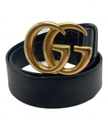 GUCCI（グッチ）の古着「ダブルG ワイドベルト」｜ブラック