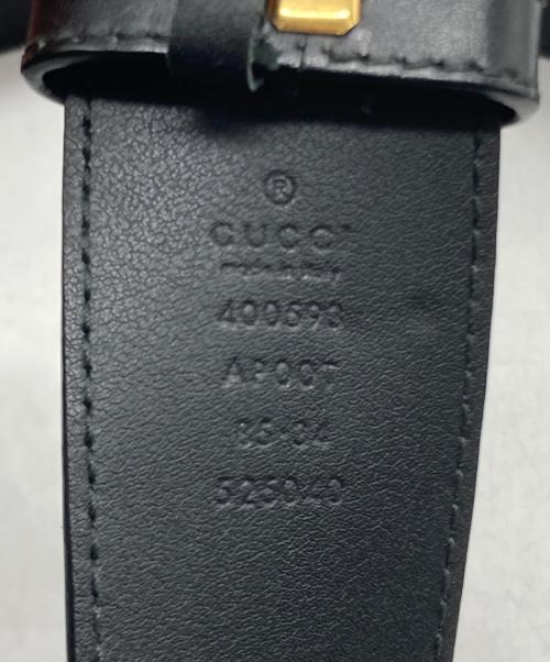 GUCCI（グッチ）GUCCI (グッチ) ダブルG ワイドベルト ブラック サイズ:SIZE 85・34の古着・服飾アイテム