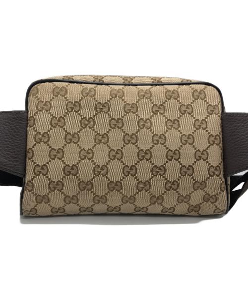 GUCCI（グッチ）GUCCI (グッチ) ウエストバッグ　GG ブラウンの古着・服飾アイテム