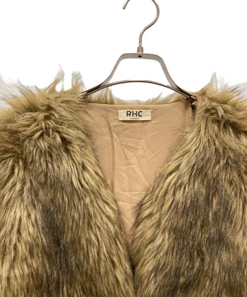 RHC Ron Herman（アールエイチシー ロンハーマン）RHC Ron Herman (アールエイチシー ロンハーマン) エコファーコート ノーカラーコート ブラウン サイズ:SIZE Sの古着・服飾アイテム