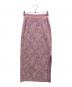 mame kurogouchi（マメクロゴウチ）の古着「Flowered Velour Jacquard Skirt」｜ピンク