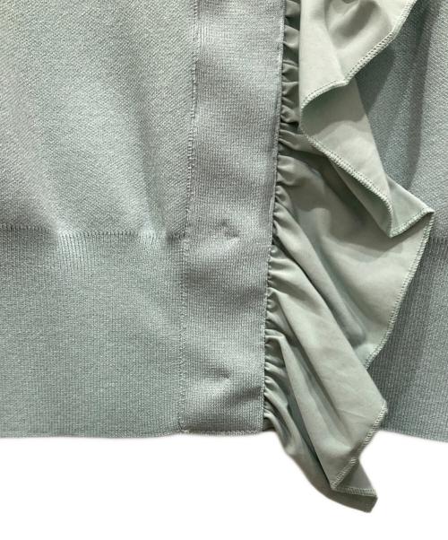 l’heritage martinique（レリタージュ マルティニーク）l’heritage martinique (レリタージュ マルティニーク) タフタフリルカーディガン ブルー サイズ:SIZE Freeの古着・服飾アイテム