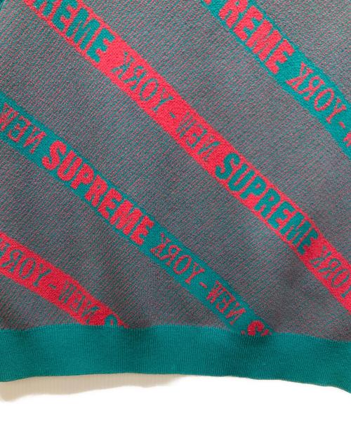 SUPREME（シュプリーム）Supreme (シュプリーム) ストライプセーターベスト ブルー×グレー サイズ:SIZE Mの古着・服飾アイテム