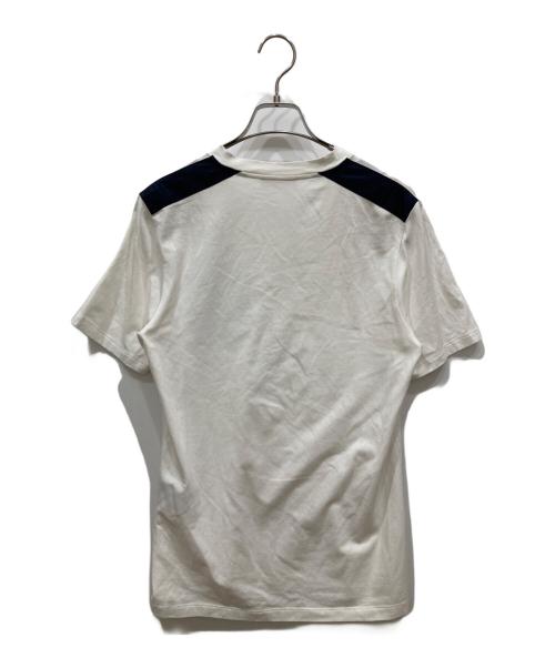 PRADA（プラダ）PRADA (プラダ) ポケットTシャツ ホワイト×ネイビー サイズ:XSの古着・服飾アイテム