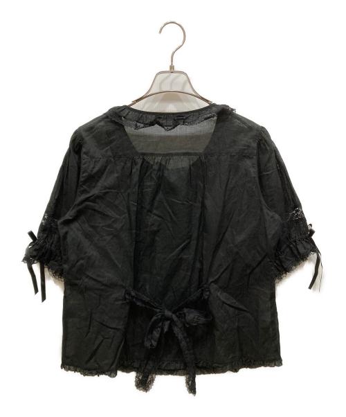 PINK HOUSE（ピンクハウス）PINK HOUSE (ピンクハウス) 天日干し風ビンテージワッシャーブラウス ブラック サイズ:SIZE Freeの古着・服飾アイテム
