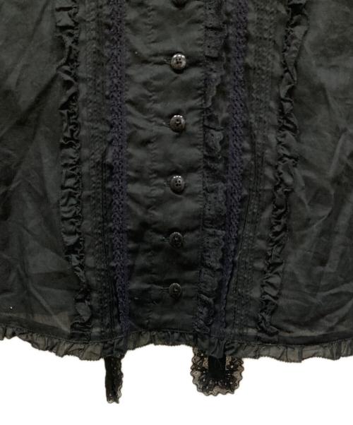 PINK HOUSE（ピンクハウス）PINK HOUSE (ピンクハウス) 天日干し風ビンテージワッシャーブラウス ブラック サイズ:SIZE Freeの古着・服飾アイテム